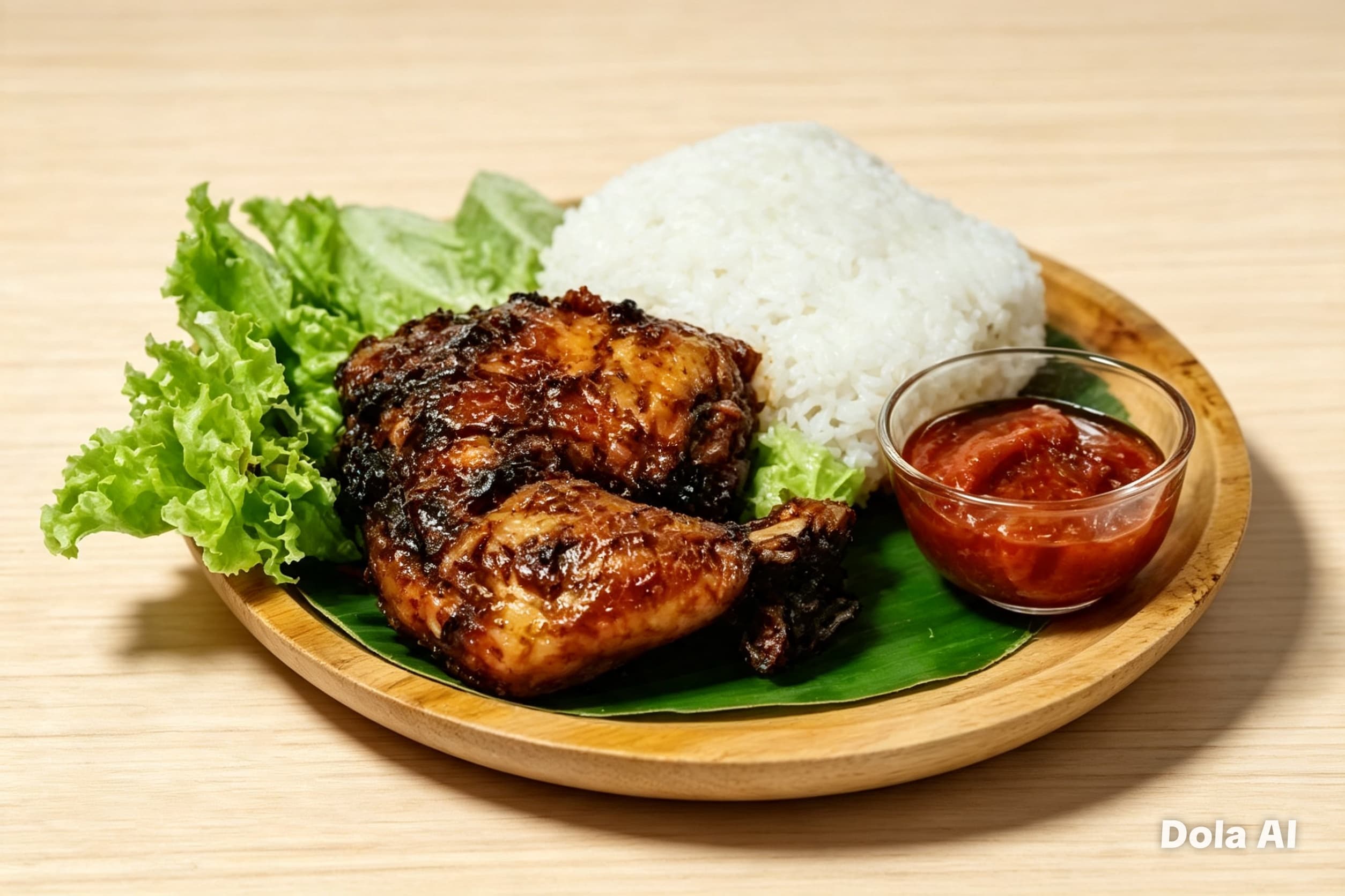 Nasi Putih Ayam Bakar