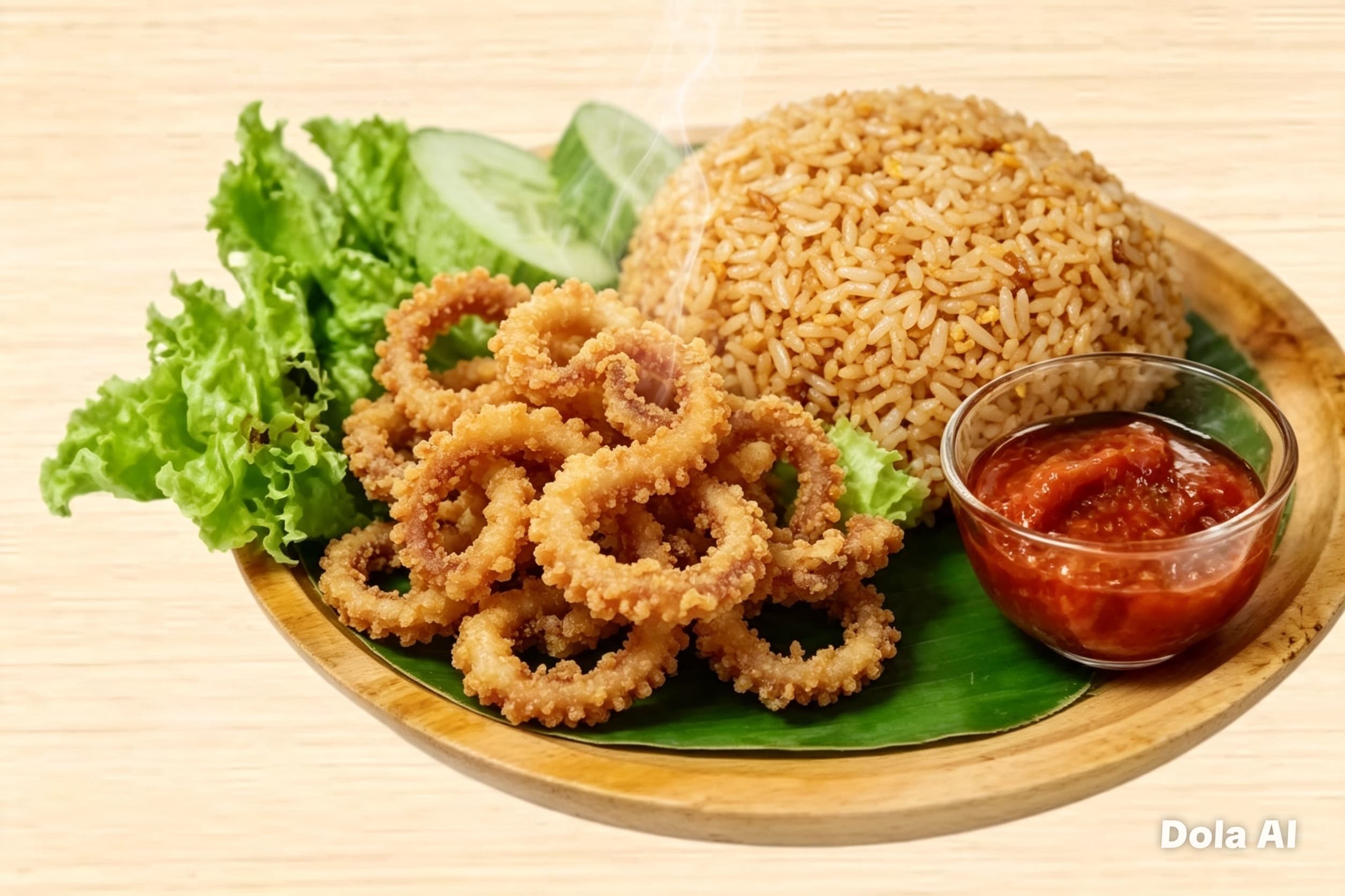 Nasi Goreng Cumi Tepung