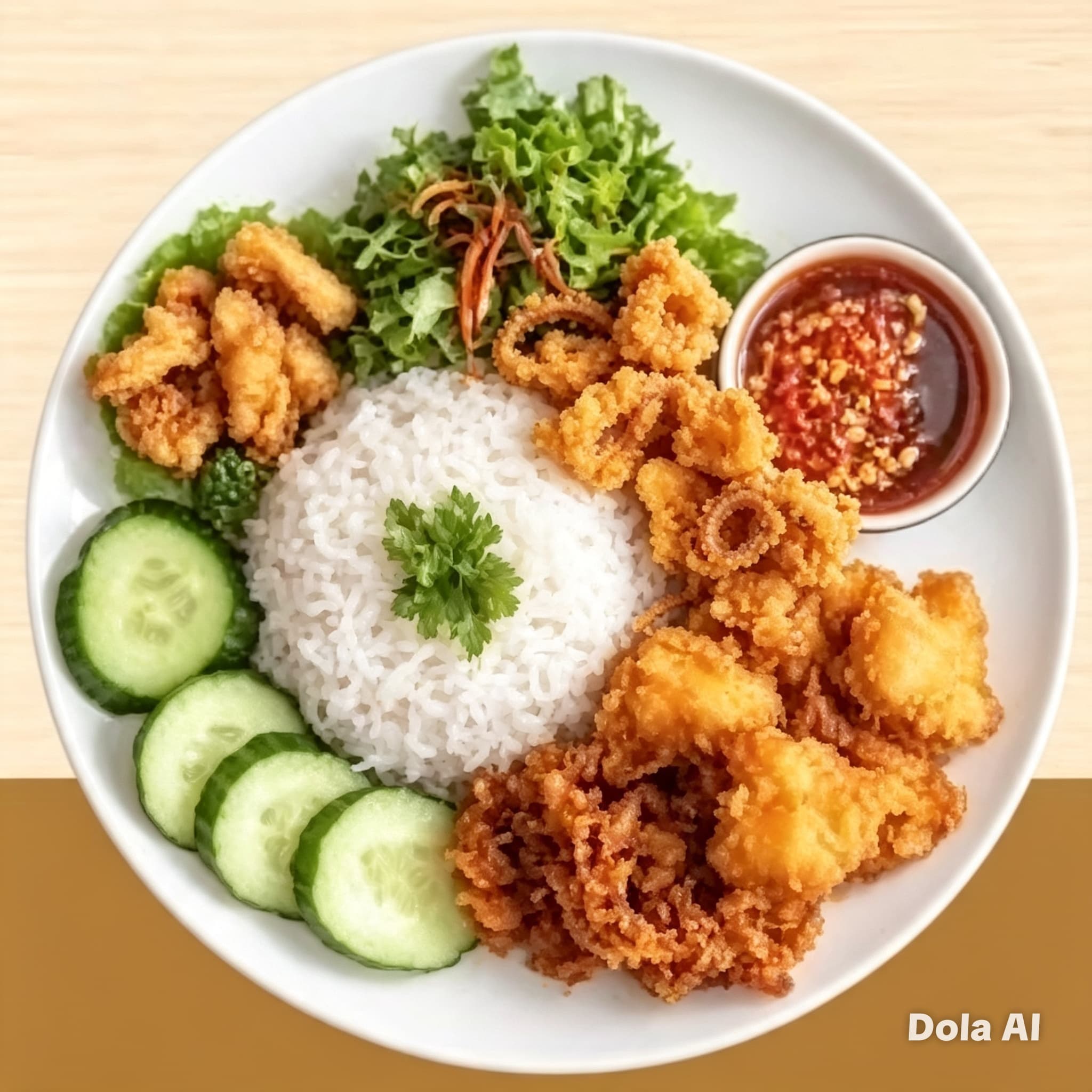 Nasi Uduk Cumi Tepung